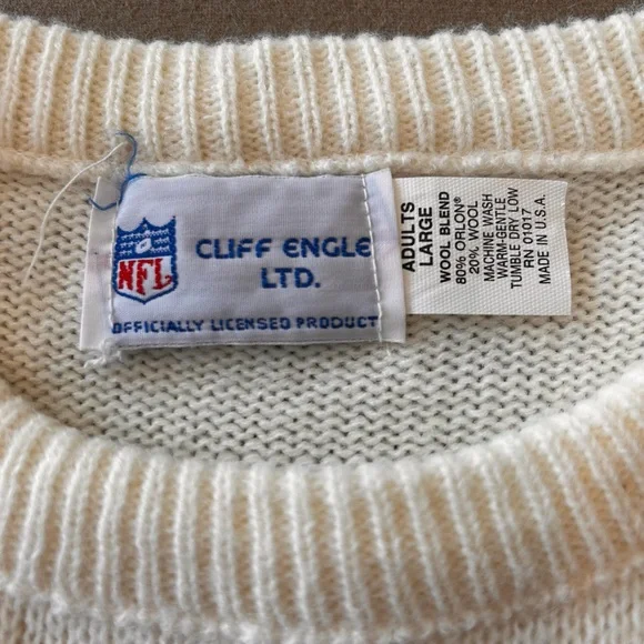 EUC Vintage NFL Cliff Engle NY Giants Knit Sweater - Picture 4 of 4